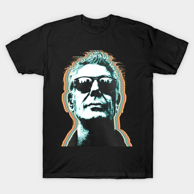 Retro Anthony Bourdain T-Shirt by RAINYDROP